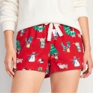 Red Old Navy Cats Dogs PJs - Size Mismatch: Top is Medium, Bottoms are Small